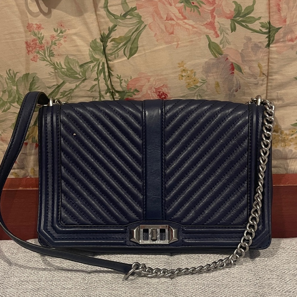 Rebecca Minkoff Dark Blue Quilted Crossbody Bag